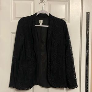 Black lace lined blazer